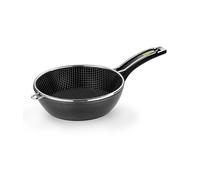 Monix Green - Sartén Honda 24 y 28 cm con Cestillo, Antiadherentes, Aluminio Forjado, Todo Tipo de Cocinas, Gas y Vitro, Mango de Baquelita