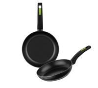 MONIX Green | Set 2 sartenes 20-24 cm, aluminio forjado, antiadherente, sin PFOA, apto para todo tipo de cocinas incluso inducción