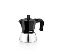 Monix Induction Inox | Cafetera Italiana, 3 tazas, color negro