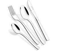 MONIX Roma Set de cubiertos de 24 piezas, acero inoxidable, acabado pulido, con cuchillo para carne