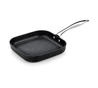 Monix Mineral | Grill Cuadrado Liso, 24 cm, Aluminio Forjado, Piedra, apta para inducción