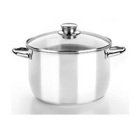 Monix Óptima M453118 Olla de Acero Inoxidable con Tapa de Cristal 18cm