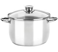 Monix Olla Óptima M453126 de acero inoxidable con tapa de cristal 26 cm