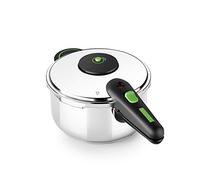 MONIX Presto Olla a presión 4L, de acero inoxidable 18/10, apta para todo tipo de cocinas incluso inducción