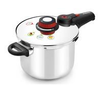 MONIX Selecta Olla a Presión Rápida de 9 Litros con Sistema de Selección de Alimentos y Cierre Automático, Acero Inox 18/10, Plata
