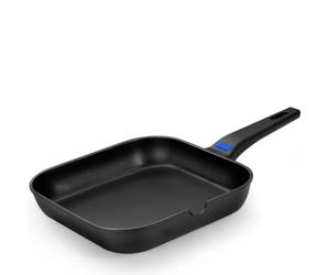 Monix Solid Plus - Sartén Grill Asador de aluminio fundido con antiadherente Classic. 24 o 28 cm lisa o rayas. Sartenes cocina 28 cm rayas