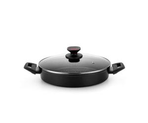 MONIX Titan Rock | Cacerola baja 28 cm, aluminio forjado, fondo full induction, antiadherente interior y exterior, apto para todos los tipos de cocina incluso inducción