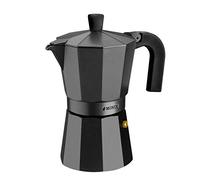 Monix Cafetera italiana Vitro Noir aluminio 1 taza, no apta para inducción, mango termoresistente