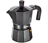 Monix Cafetera italiana Vitro Noir – Aluminio 3 tazas – Negra (no apta para inducción)