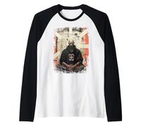 Monje Budista Yin y Yang Meditación Buda Shaolin Camiseta Manga Raglan