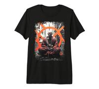 Monje Budista Yin y Yang Meditación Buda Shaolin Camiseta Premium