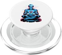 Monje Cibernético Mente Digital Cubo Meditación Tech Arte PopSockets PopGrip para MagSafe