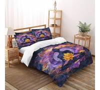 Monje tótem Edredón De Plumón tótem Suave Y Cómodo Chaqueta De Edredón De Microfibra Impresión 3D Juego De 3 Piezas En La Cama King（220x240cm）