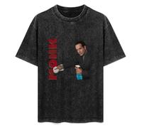 Monk American Comedy Drama TV Detective Adrian Monk Vintage Streetwear T-Shirt Washed Unisex Tops Size XXL