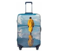 Monk Walking On Water - Fundas protectoras elásticas para equipaje de viaje de 45,7 a 81,3 cm, Black, M