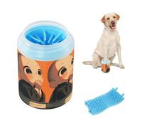 Monk with Book Art - Lavadora de pies reutilizable para mascotas con cepillo de silicona suave para mascotas, suministros y accesorios para perros y gatos