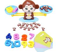 Monkey Balance - Juguetes de juego de matemáticas, báscula de pesaje para niños, juguetes educativos para contar niños en edad preescolar/jardín de infantes, herramienta de enseñanza matemática de