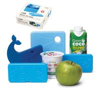 Monkey Business Set de Hielos Reutilizables Nevera Back To Cool, 4 Bolsas de Hielo Recargables (Set Ballena)