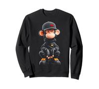 Monkey Cartoon Cute Kawaii Animal Lover Motif Hombres Mujeres Sudadera