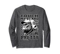 Monkey con Barba Gracioso Toque mi Barba Dime Que Soy Manga Larga