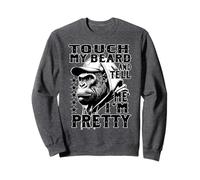 Monkey con Barba Gracioso Toque mi Barba Dime Que Soy Sudadera