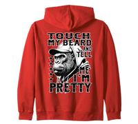 Monkey con Barba Gracioso Toque mi Barba Dime Que Soy Sudadera con Capucha