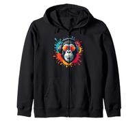Monkey DJ sunglasses Holiday Music Fan Natur Monkey Sudadera con Capucha