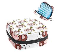 Monkey Doodle - Bolsa de almacenamiento portátil para servilletas sanitarias, Varios colores, 4.7x6.6x6.6 in/12x17x17 cm