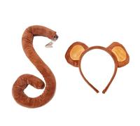 Monkey Ears Headband - Monkey Ears Headband And Tail | Carnival Hairband,Monkey Costume Headband Set Animal Themed Parties Tail Set Cosplay