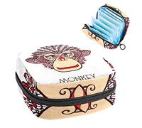 Monkey Face - Bolsa de almacenamiento portátil para servilletas sanitarias, Varios colores, 4.7x6.6x6.6 in/12x17x17 cm