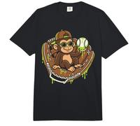 Monkey Funny Animals Baseball Ice Cream Drip Cool Comfort Colors Adult Heavyweight T-Shirt