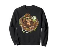 Monkey Funny Animals Baseball Ice Cream Drip Cool Sudadera
