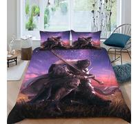 Monkey Guerrero Juego De Fundas De Edrojoón Cielo Colorido 3D Microfibra Ropa De Cama 2 Fundas De Almohada, Niños Niñas, Funda De Edrojoón Dormitorio King（220x240cm）