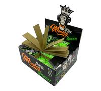 Monkey King - 50 Libritos Regular Green con 50 Hojas de 60 mm x 20 mm | 2500 Servicios | Papel de Liar Superior, 100% Natural y Combustión Lenta