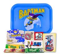 Monkey King Regalo para Fumadores Bandeja para Liar Los Simpson Oficial, Accesorios Papel de Fumar King Size, Filtros, Rollos, Pegatinas y Cartones (Bart)