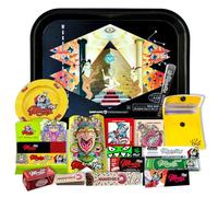 Monkey King Regalo para Fumadores Bandeja para Liar Oficial Rick and Morty, Accesorios Ceniceros, Papel de Fumar King Size, Filtros, Rollos, Pegatinas y Cartones