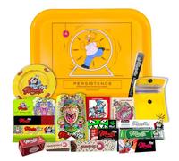 Monkey King Regalo para Fumadores Bandeja para Liar Oficial The Simpson, Accesorios Ceniceros, Papel de Fumar King Size, Filtros, Rollos, Pegatinas y Cartones