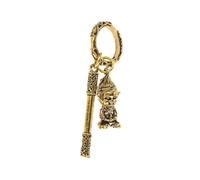 Monkey King Staff Pendant Traditional Chinese Culture Keyring Car Key Holder Hanging Pendant for Wallet Handbag Backpack 1Set