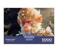 Monkey King Sun Wukong 1000 Stück Premium-Karton Puzzle Mythical Monkey King Lebendige Bilder Kreatives Spiel Puzzles Als Geburtstagsgeschenke 70x50cm/1000pcs