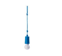 Monkey Ladder Bombilla LED portátil con baterías, color azul, ideal para iluminar espacios exteriores y actividades nocturnas.