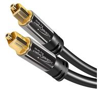 Monkey Ladder Cable Óptico TOSLINK Audio (Stereo Dolby Digital Normal, DTS, Conector TOSLINK Macho a Conector TOSLINK Macho, Negro), Pro Series (3 metros)