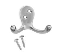 monkey ladder Colgador - Colgador clásico Doble de latón, Acabado en níquel Satinado, Ideal para organizar y Decorar Espacios de Manera Elegante