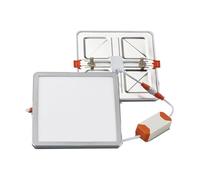 Monkey Ladder Downlight regulable empotrable cuadrado 175x175mm, 15W, 4000K, color plata, con corte ajustable. Ideal para iluminación decorativa y funcional.