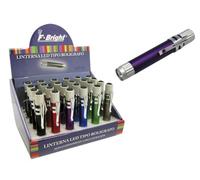 Monkey Ladder Expositor de linternas tipo bolígrafo, 4XLR44, 24 unidades, ideal para iluminación portátil y uso en manualidades o eventos.