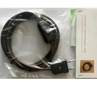 Monkey Ladder Kit de cable textil marrón de 2 mts, 2 x 0.75 mm, incluye clavija e interruptor negro, ideal para iluminación y proyectos eléctricos.