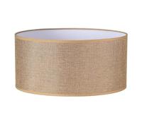 monkey ladder Pantalla cilindrica - elegante pantalla de yute marrón, 60x60x30 cm, ideal para lámparas de mesa o pared