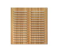 monkey ladder Rejilla - Rejilla de Aluminio 200x200 mm, diseño Elegante en Madera Clara, Ideal para ventilación en Interiores