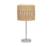 monkey ladder Sobremesa - lámpara de diseño elegante, 1 portalámparas E14, base de madera clara y detalle níquel, dimensiones 42x17x17 cm