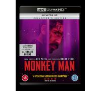 Monkey Man (4K UHD Blu-ray) Zakir Hussain Dev Patel Vipin Sharma Sikander Kher