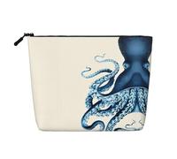 Monkey Music - Bolsa de maquillaje de cáñamo falso, organizador de artículos de aseo de viaje, almacenamiento diario, esencial para viajes de negocios, Pulpo, Talla única